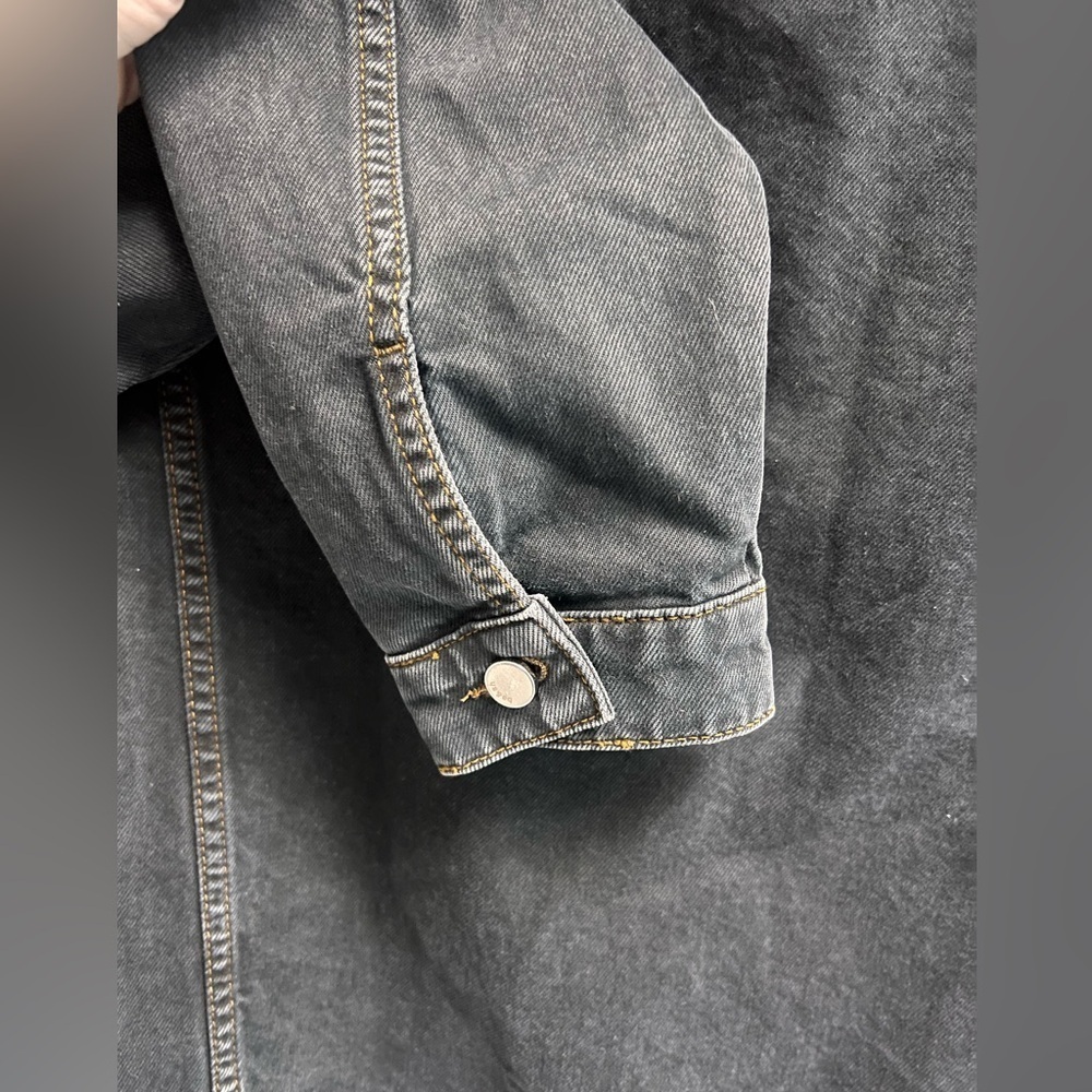 BA&SH Women’s Black Denim Boyfriend Jean Jacket - Size 2 - Picture 2 of 11